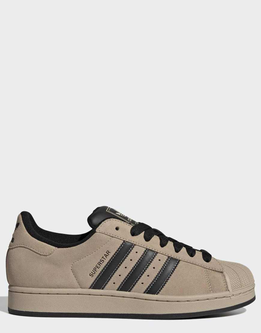 adidas Originals - Superstar ii - Schuhe in Stone Khaki / Core Black-Grün von adidas Originals