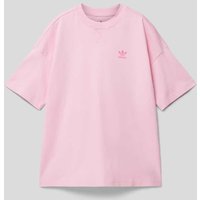 adidas Originals T-Shirt mit Label-Details in Pink, Größe 152 von adidas Originals