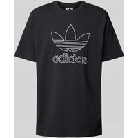 adidas Originals T-Shirt mit Label-Print in Black, Größe XL von adidas Originals