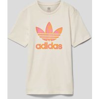 adidas Originals T-Shirt mit Label-Print in Offwhite, Größe 152 von adidas Originals