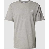 adidas Originals T-Shirt mit Label-Stitching Modell 'ESSENTIAL' in Hellgrau, Größe S adidas Originals T-Shirt mit Label-Stitching Modell 'ESSENTIAL' in Hellgrau, Größe S von adidas Originals