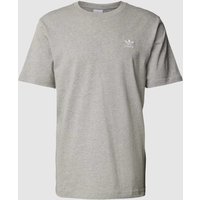 adidas Originals T-Shirt mit Label-Stitching Modell 'ESSENTIAL' in Hellgrau, Größe XL von adidas Originals