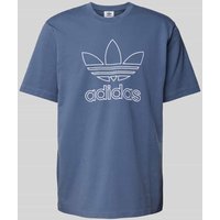 adidas Originals T-Shirt mit Label-Stitching in Blau, Größe L von adidas Originals