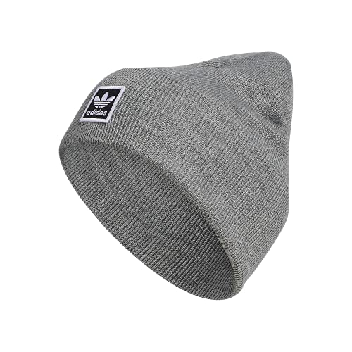 adidas Originals Tall Utility Cuff Beanie, Heather Grey, One Size von adidas Originals