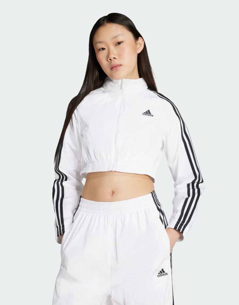 adidas Originals - Teamgeist - Cropped-Trainingsoberteil in Weiß von adidas Originals