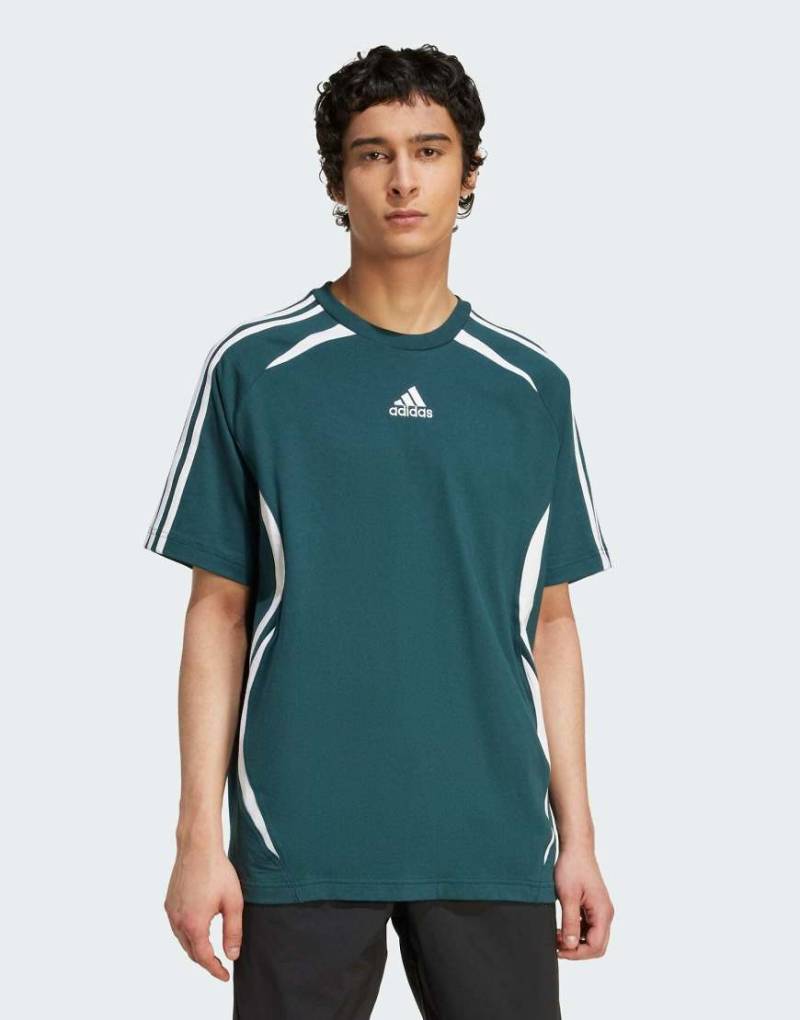 adidas Originals - Teamgeist - T-Shirt aus Baumwolle in Aurora Ivy-Grün von adidas Originals