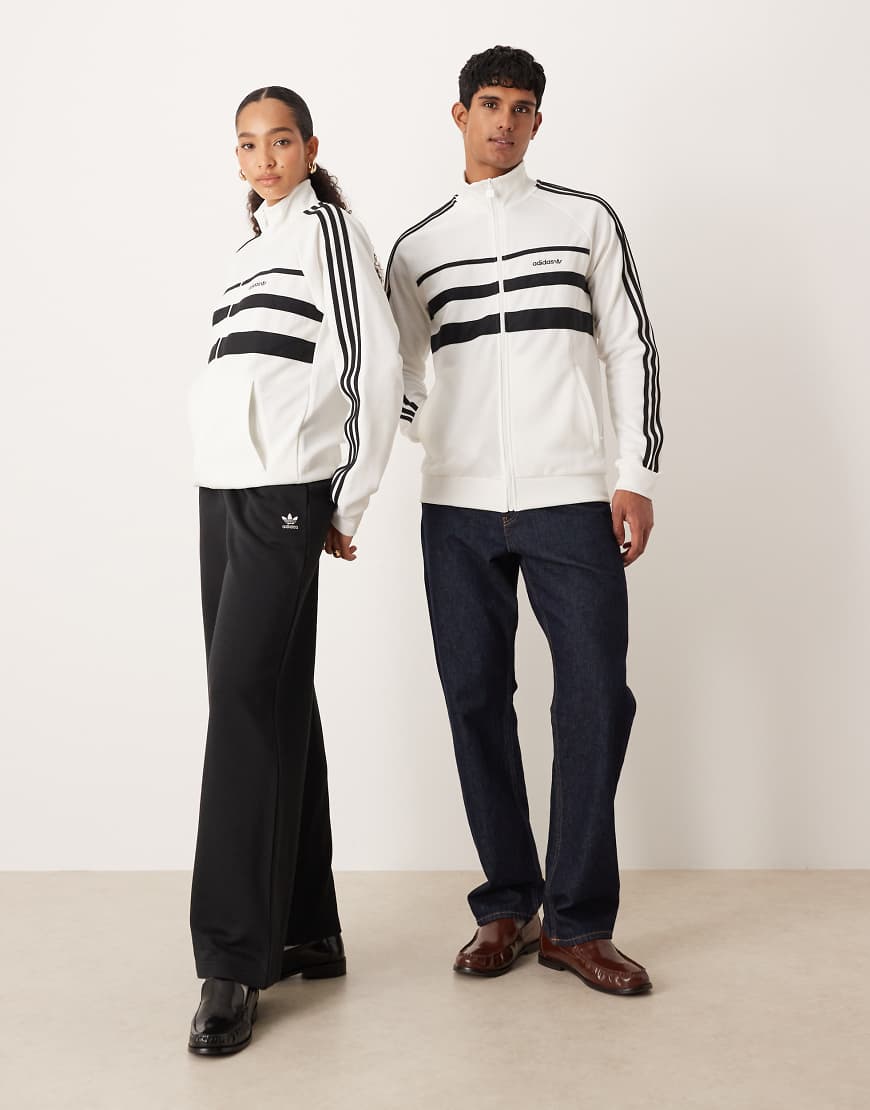 adidas Originals - The First - Trainingsjacke in Weiß und Schwarz von adidas Originals