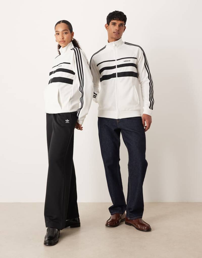 adidas Originals - The First - Trainingsjacke in Weiß und Schwarz von adidas Originals
