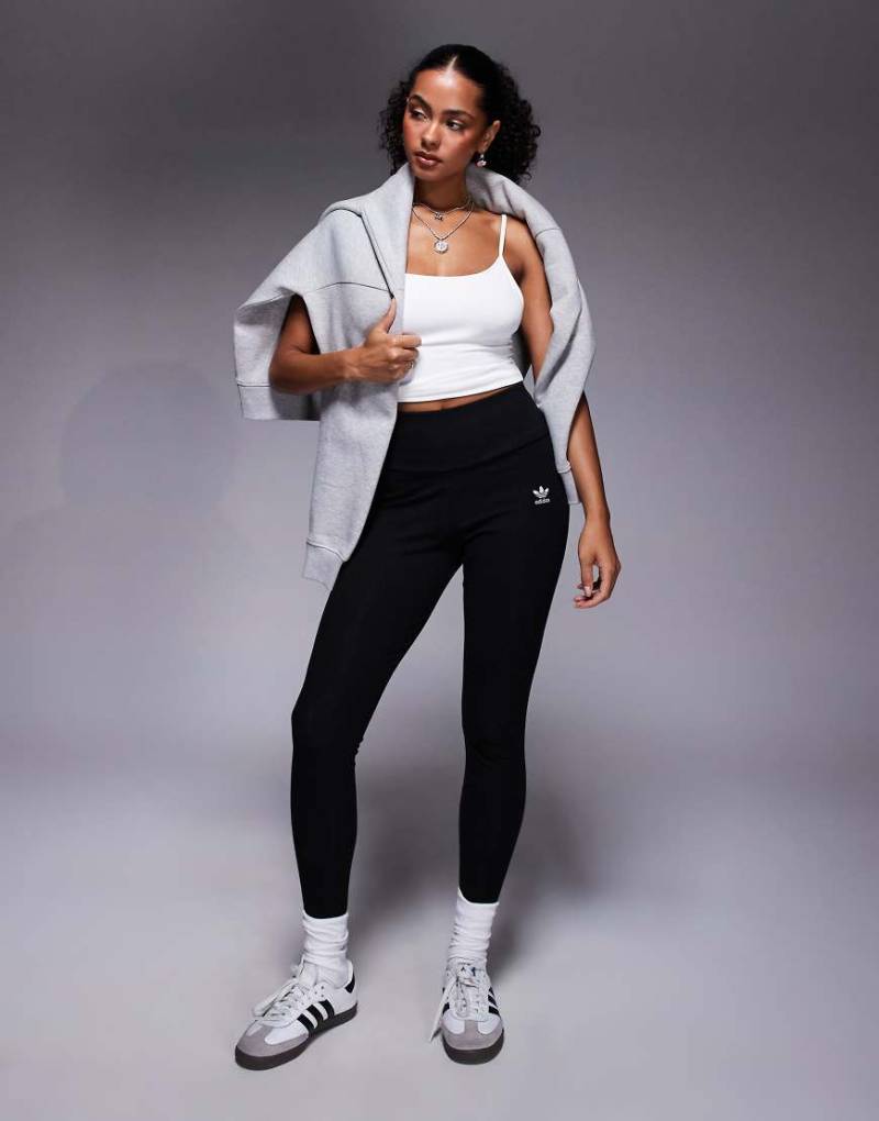 adidas Originals - Trefoil Essential - Leggings in Schwarz von adidas Originals