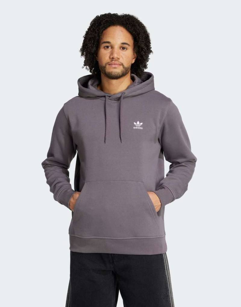 adidas Originals - Trefoil Essentials - Kapuzenpullover in Grey Strata-Grau von adidas Originals