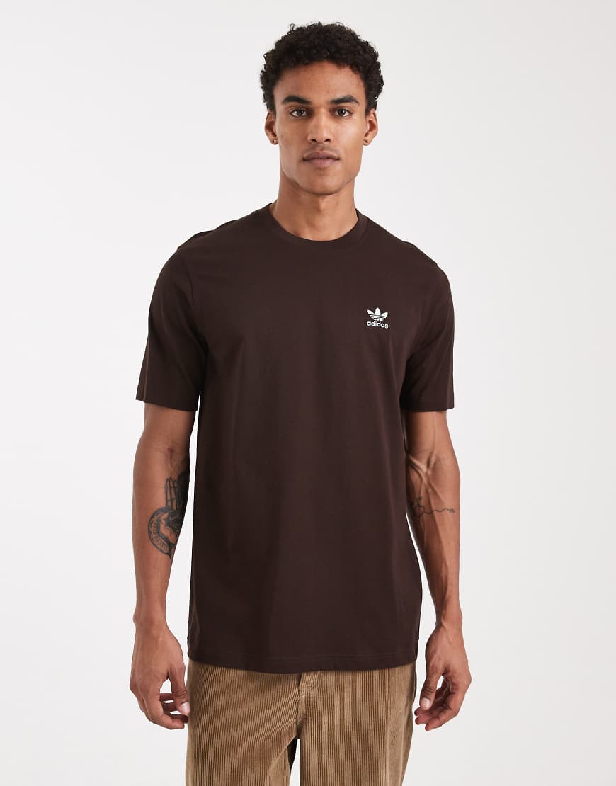 adidas Originals - Trefoil Essentials - T-Shirt in Aurora Coffee mit Dreiblatt-Logo-Brown von adidas Originals