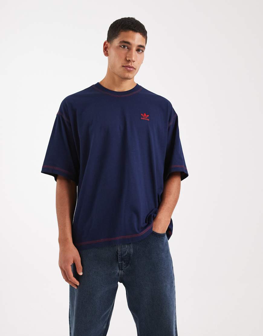 adidas Originals - Trefoil Essentials - T-Shirt in Nachtindigoblau von adidas Originals