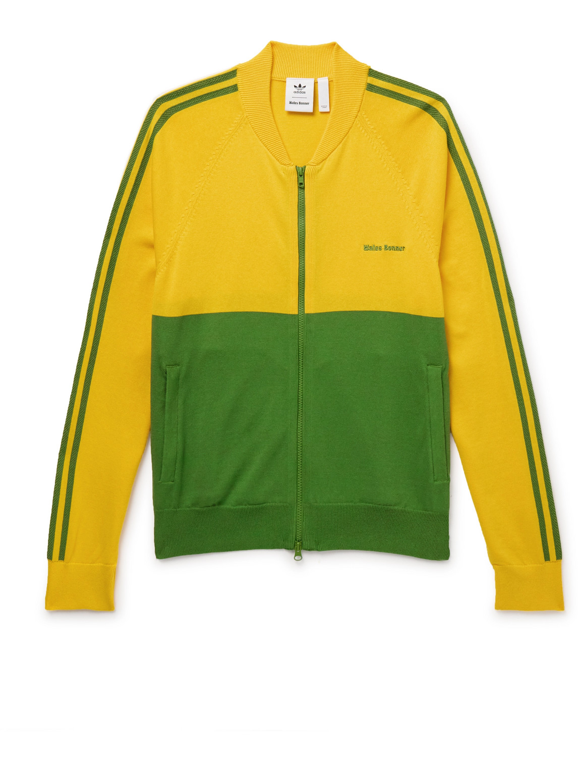 adidas Originals - Wales Bonner Crochet-Trimmed Cotton Track Jacket - Men - Yellow - L von adidas Originals