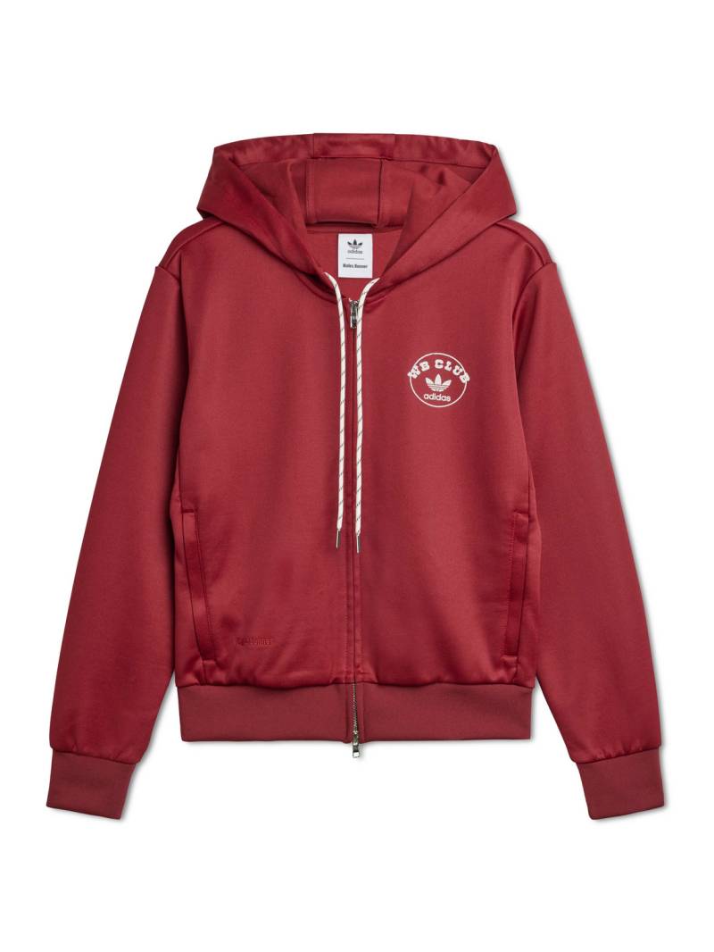 adidas Originals - Wales Bonner Logo-Embroidered Recycled-Jersey Zip-Up Hoodie - Men - Red - S von adidas Originals