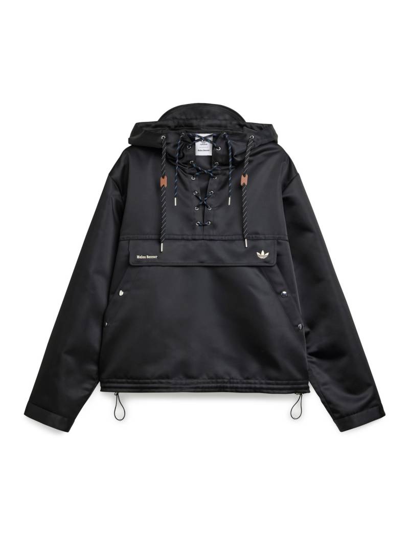 adidas Originals - Wales Bonner Sailor Logo-Embroidered Recycled-Shell Hooded Jacket - Men - Black - L von adidas Originals