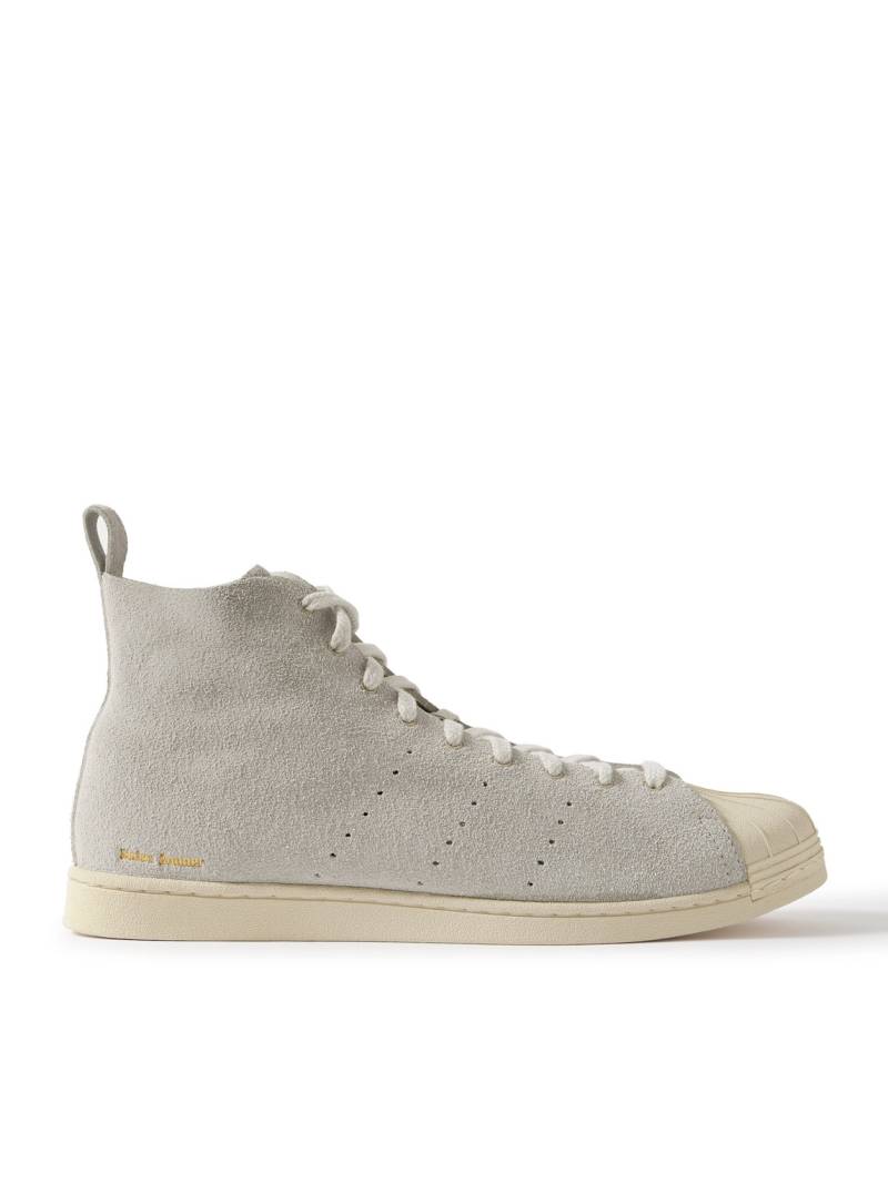 adidas Originals - Wales Bonner Superstar Hi Perforated Suede High-Top Sneakers - Men - Gray - UK 9 von adidas Originals