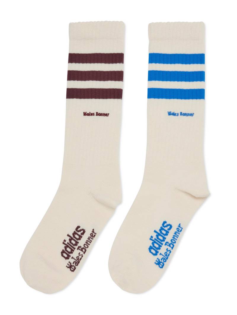 adidas Originals - Wales Bonner Two-Pack Striped Cotton-Blend Socks - Men - Neutrals - M von adidas Originals