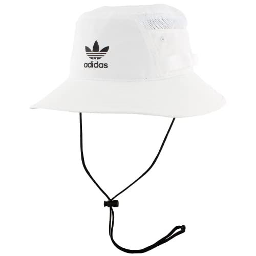 adidas Originals Webbing Boonie Bucket Hat, White/Black, Small-Medium von adidas Originals