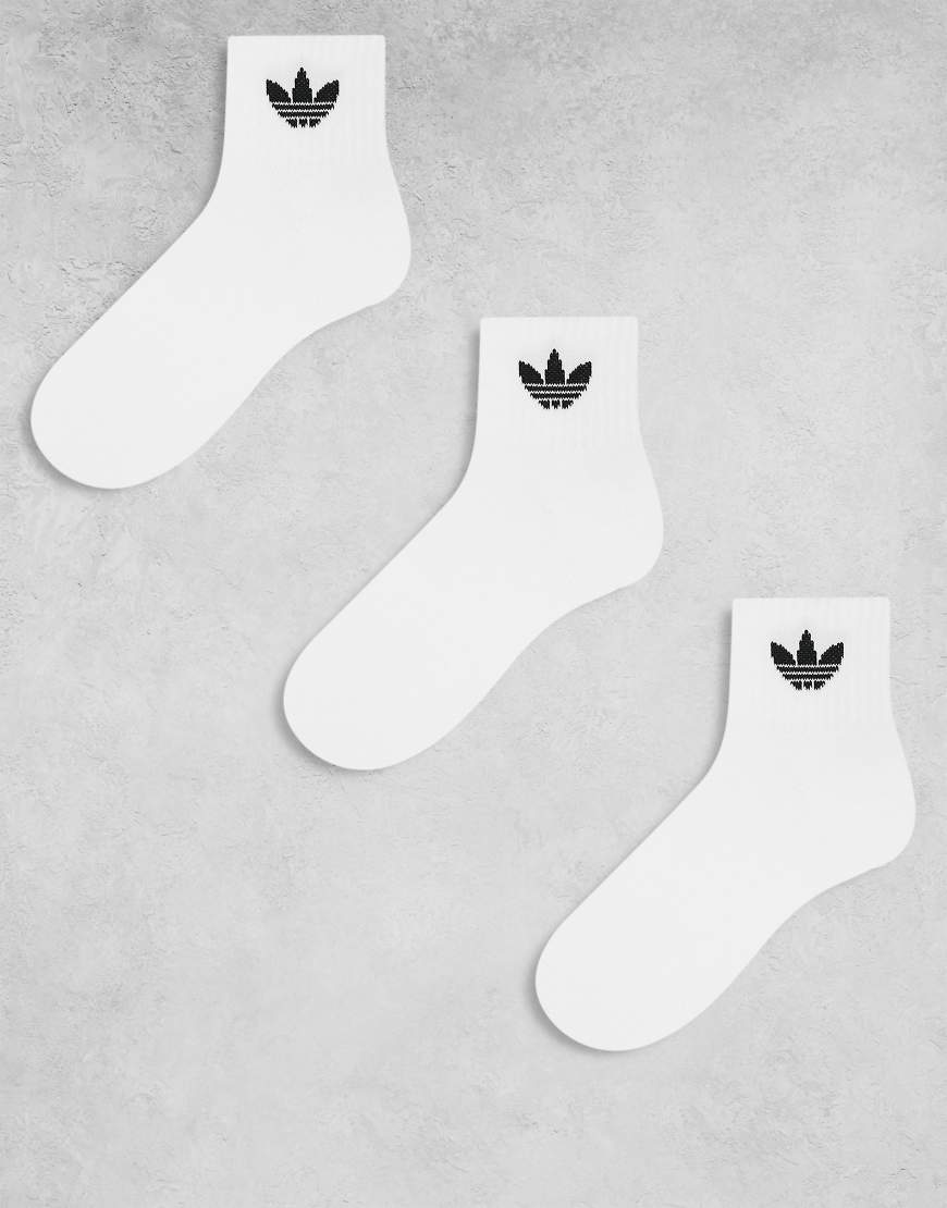 adidas Originals - Weiße Söckchen im 3er-Pack von adidas Originals