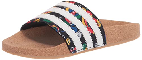 adidas Originals Women's Adilette Slides Sandal, Black/White, 5 von adidas Originals