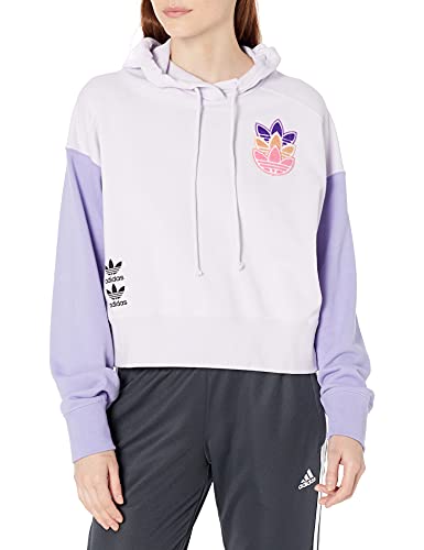 adidas Originals Women's Crop Hoodie, Purple Tint, Small von adidas Originals