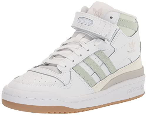 adidas Originals Women's Forum Mid Sneaker, White/Linen Green/Gum, 10.5 von adidas Originals