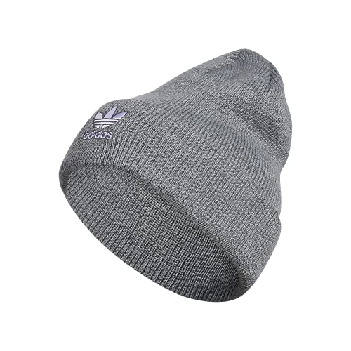 adidas Originals Women's Trefoil Beanie, Heather Grey/White 2, One Size von adidas Originals