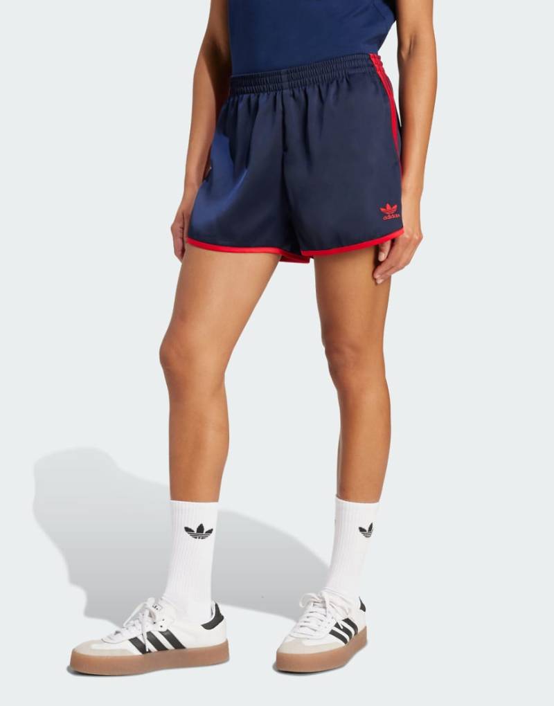 adidas Originals - Sprintershorts in Marineblau und Schwarz mit 3-Streifen von adidas Originals