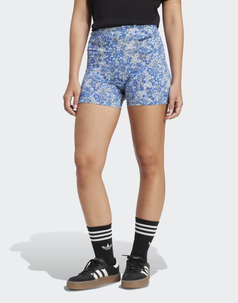 adidas Originals x Liberty London - Mehrfarbige Booty-Shorts mit Kalkweiß-Bunt adidas Originals x Liberty London - Mehrfarbige Booty-Shorts mit Kalkweiß-Bunt von adidas Originals