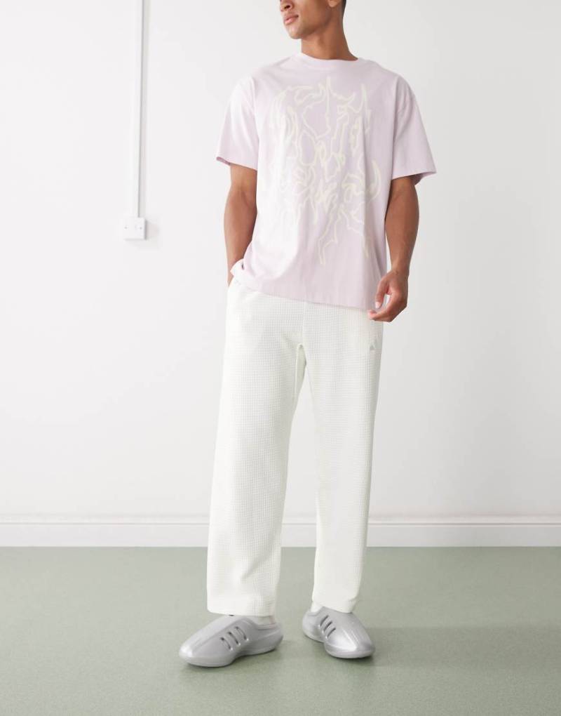 adidas Sportswear - Trainingshose in Weiß mit Waffelstruktur von adidas Originals