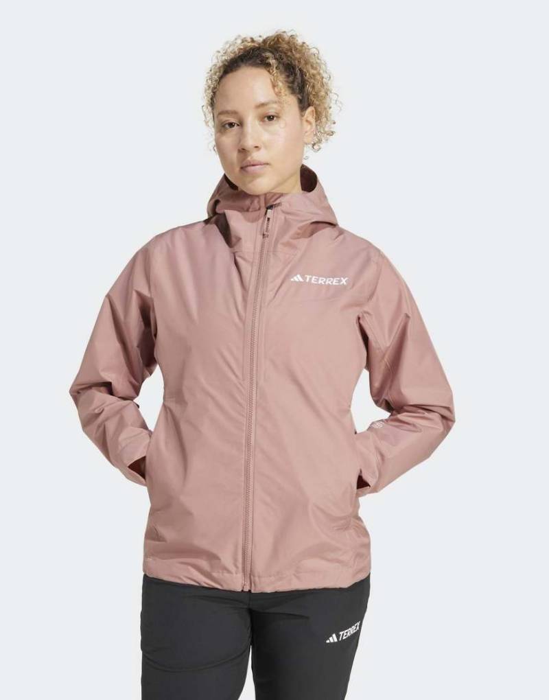 adidas Terrex - Multi 2.5l Rain. Rdy - Jacke in Warm Clay-Braun von adidas