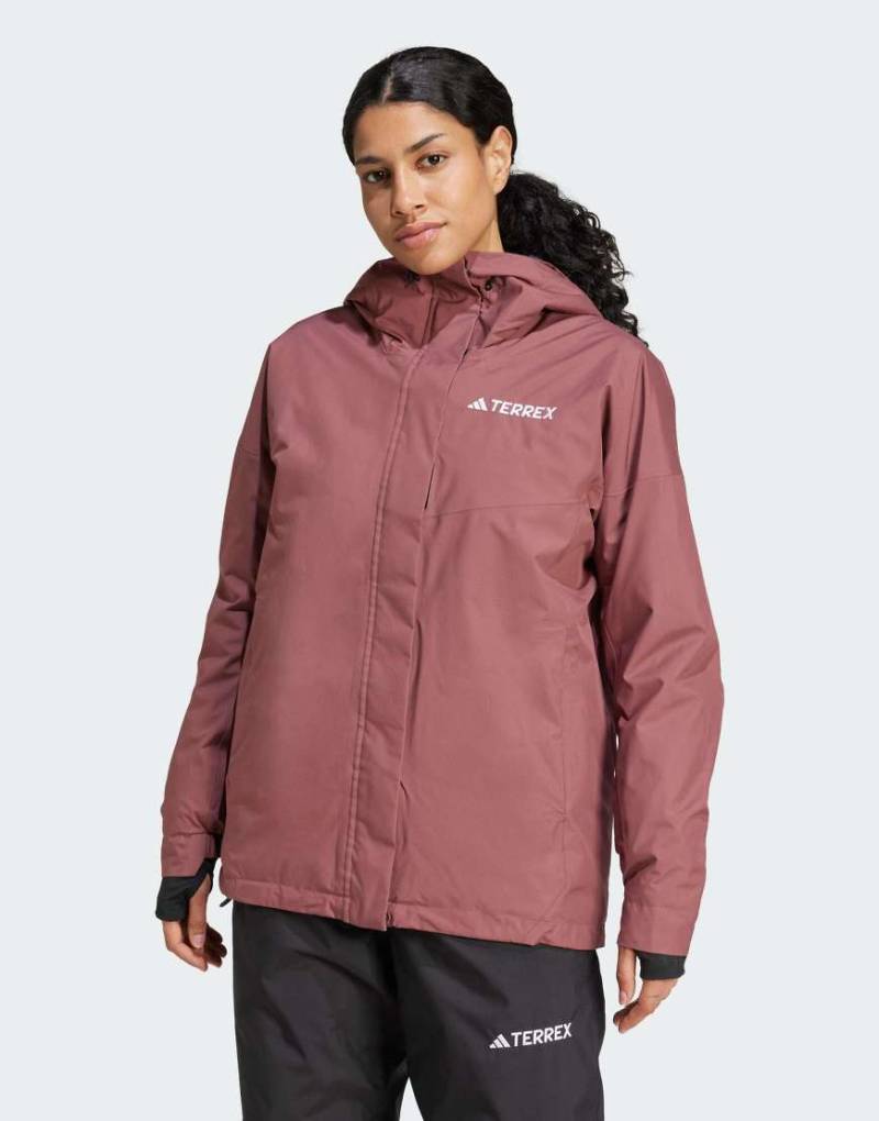 adidas Terrex - Multi 2l Rain. Rdy - Isolierende Jacke in Burgunderrot von adidas
