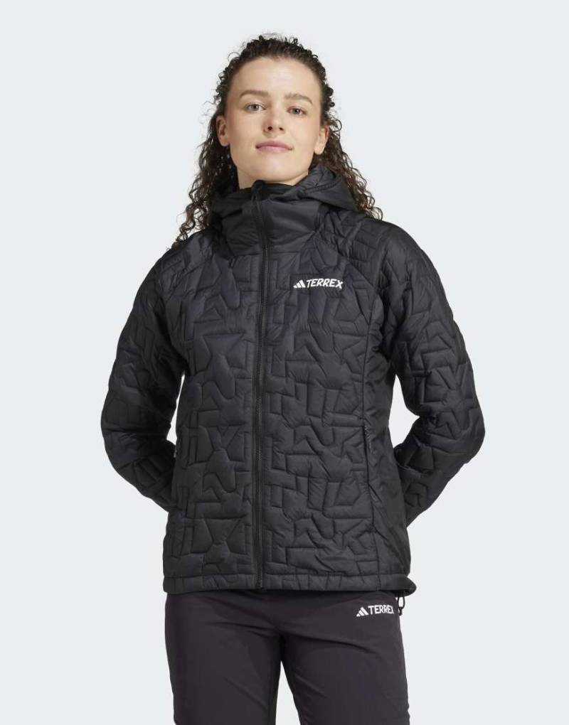 adidas - Terrex Xperior Primaloft - Isolierte Kapuzenjacke in Schwarz mit lockerer Füllung von adidas