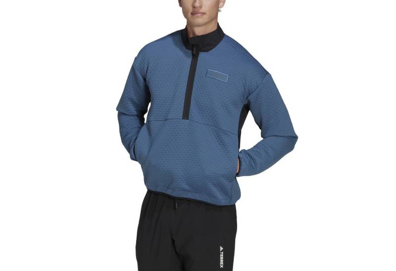 adidas Performance Fleecejacke Fleecepullover Terrex Utilitas Hike Half-Zip stahlblau Herren von adidas Performance