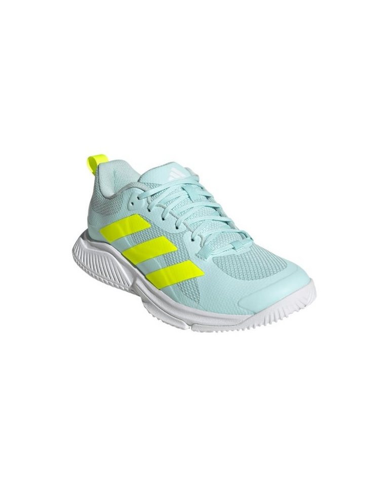 adidas Performance Hallen-Indoorschuhe Court Team Bounce 2 mintblau/gelb Damen Squashschuh von adidas Performance