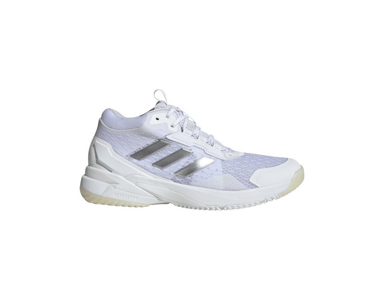 adidas Performance Hallen-Indoorschuhe CrazyFlight 6 Mid weiss/silber Damen Badmintonschuh von adidas Performance