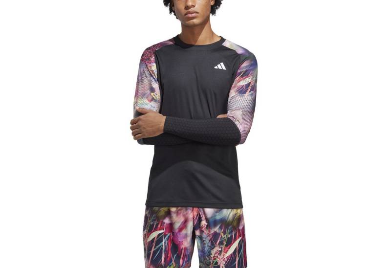 adidas Performance Langarmshirt Melbourne Tennis Heat.Rdy Freelift schwarz/bunt Herren von adidas Performance