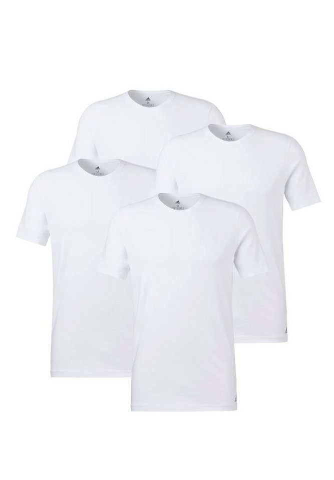 adidas Performance Poloshirt Crew Neck T-Shirt (4PK) (Packung, 4-tlg., 4er-Pack) von adidas Performance