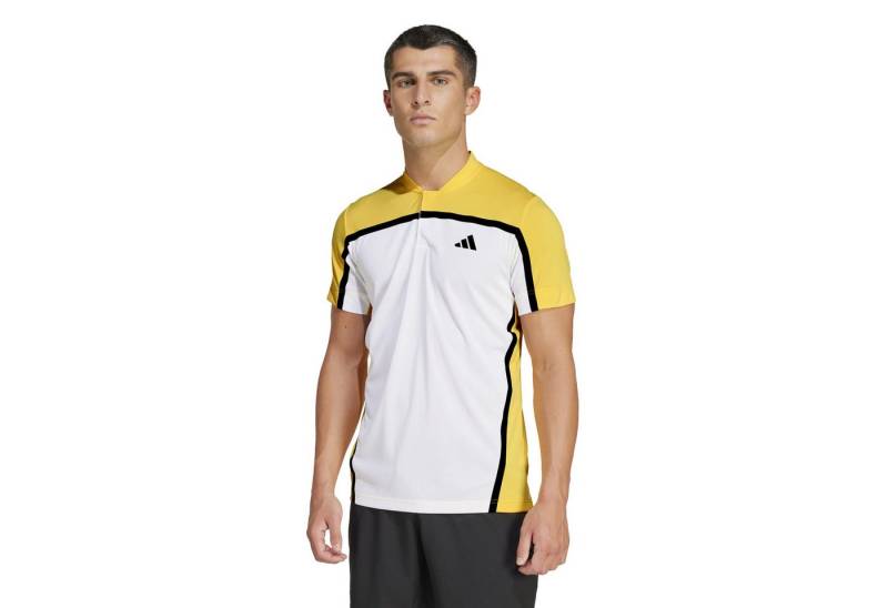 adidas Performance Poloshirt Henley Pro FreeLift Heat.Rdy weiss/gelb Herren von adidas Performance