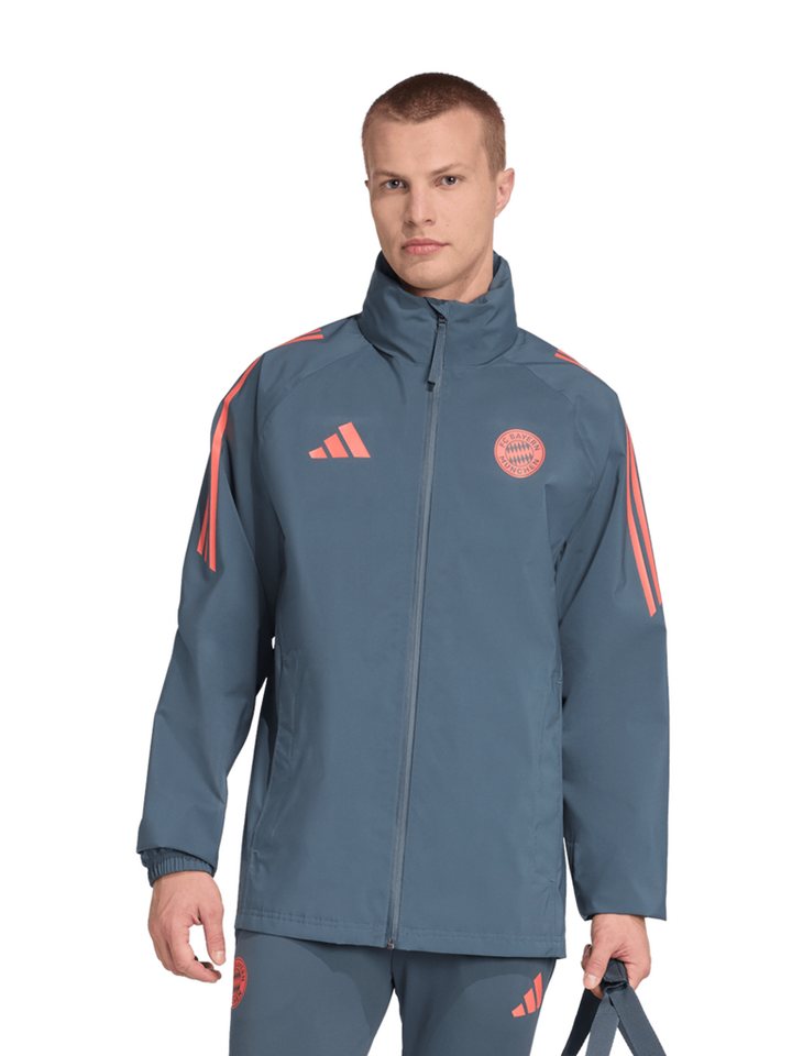 adidas Performance Regenjacke FC Bayern München, Regenjacke Coach, Unisex, Grau von adidas Performance