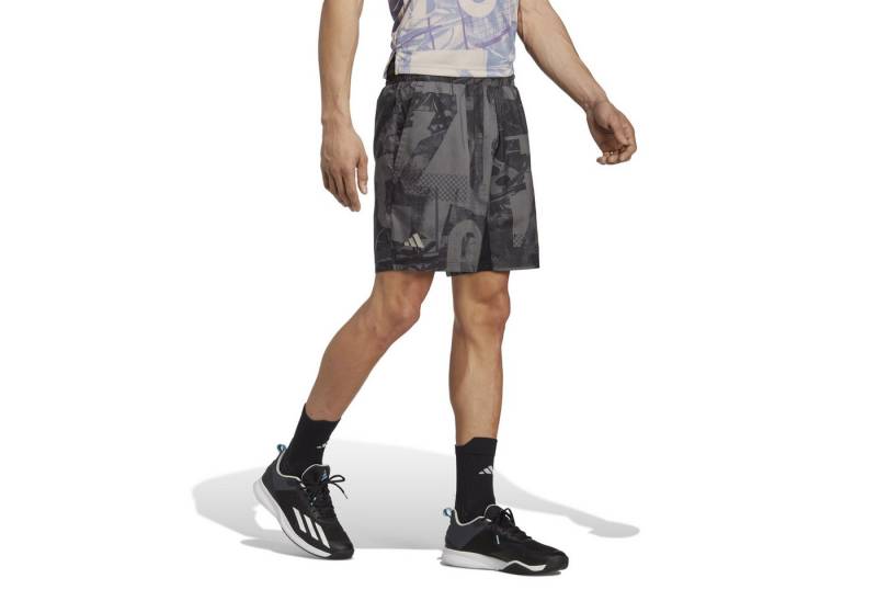adidas Performance Shorts Tennishose Club Graphicshort 7in/18cm kurz grau/schwarz Herren von adidas Performance