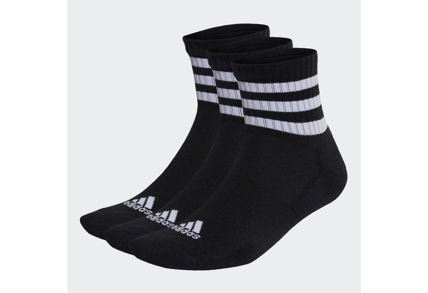 adidas Performance Sportsocken 3STREIFEN CUSHIONED SPORTSWEAR MIDCUT SOCKEN, 3 PAAR (3-Paar) von adidas Performance