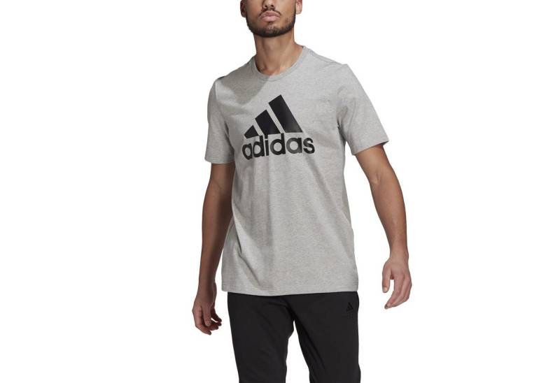 adidas Performance T-Shirt Freizeit Essentials Big Logo (100% Baumwolle) grau Herren von adidas Performance