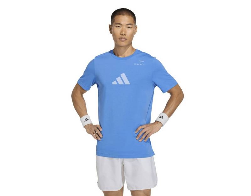 adidas Performance T-Shirt Tennis Category Graphic (Baumwollmix) blau Herren von adidas Performance