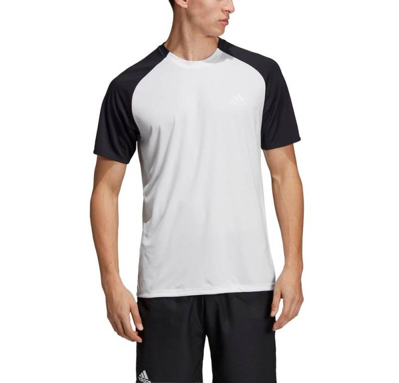 adidas Performance T-Shirt Club Color Block #19 weiss/schwarz Herren von adidas Performance