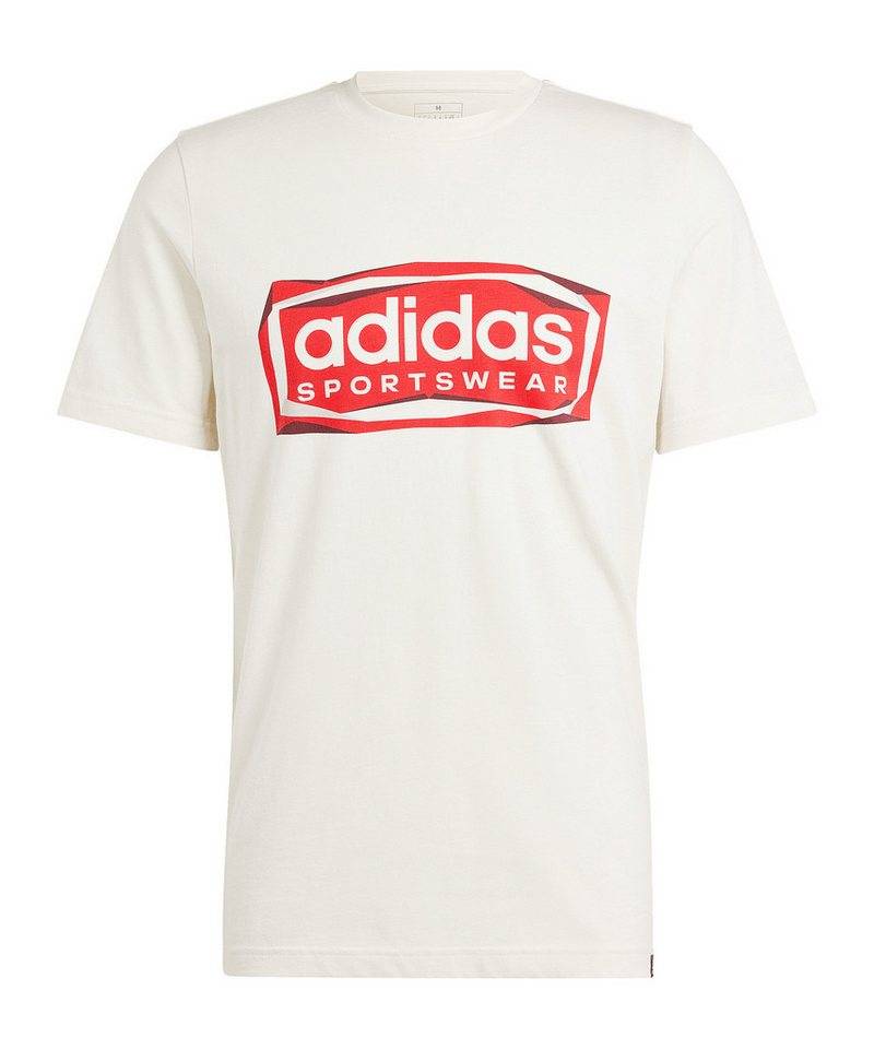 adidas Performance T-Shirt adidas Performance Folded Graphic T-Shirt Weiß Baumwolle von adidas Performance