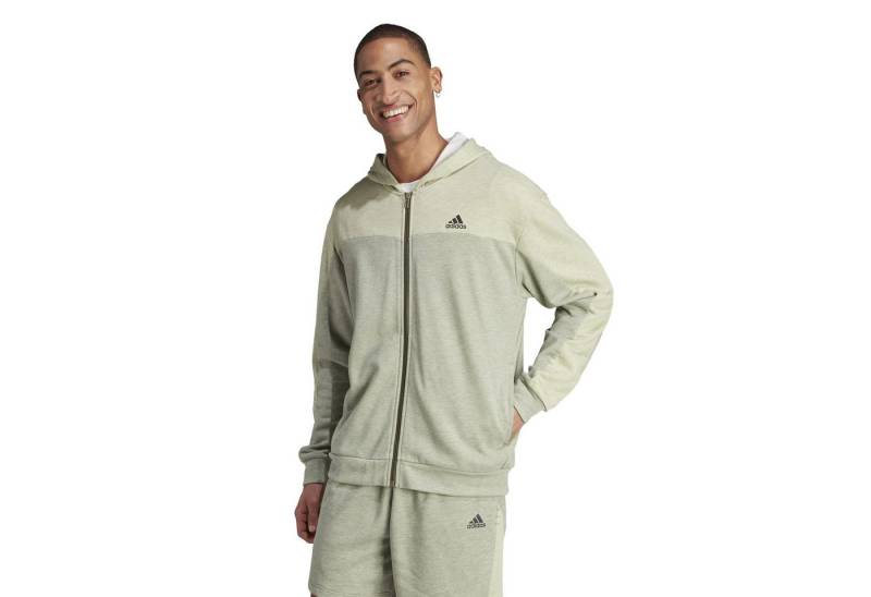 adidas Performance Trainingsjacke Kapuzenjacke Melange Full Zip Hoodie (Terry Hoodie Baumwolle) von adidas Performance
