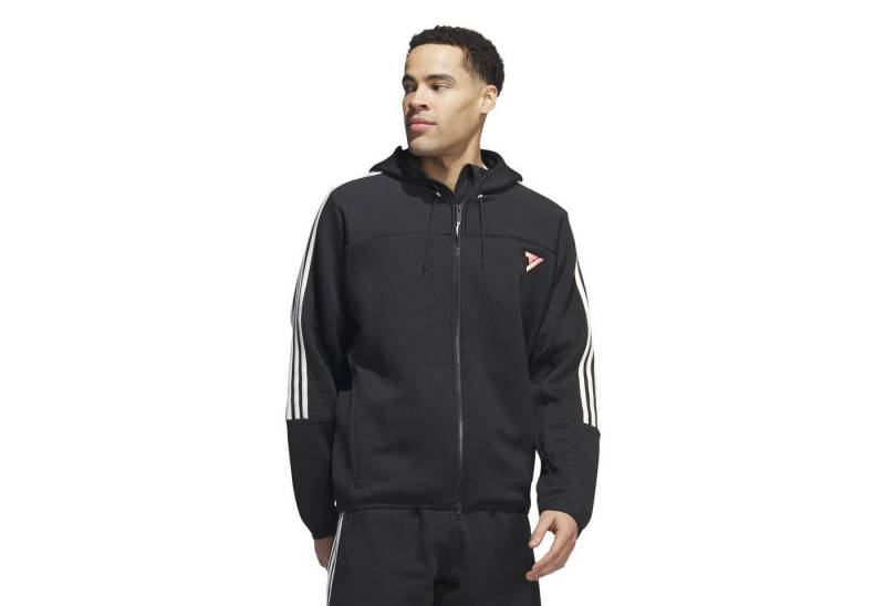 adidas Performance Trainingsjacke Kapuzenjacke Trea Tech (100% Baumwolle) schwarz/weiss Herren von adidas Performance