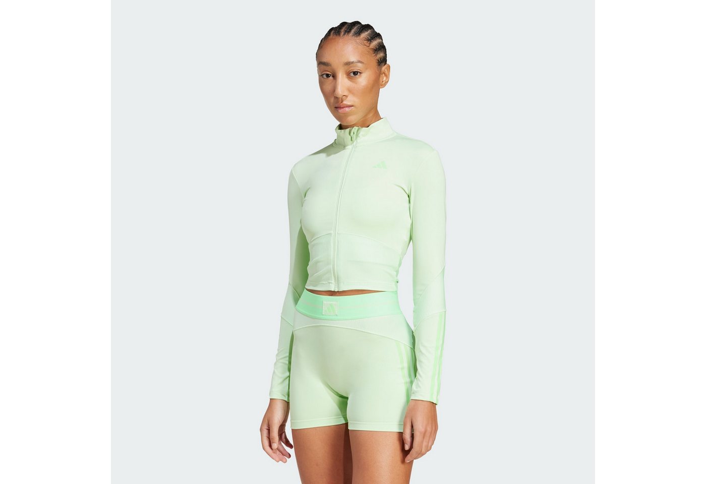adidas Performance Trainingstop HYPERGLAM RIB ZIP THRU COVER UP adidas Performance Trainingstop HYPERGLAM RIB ZIP THRU COVER UP von adidas Performance