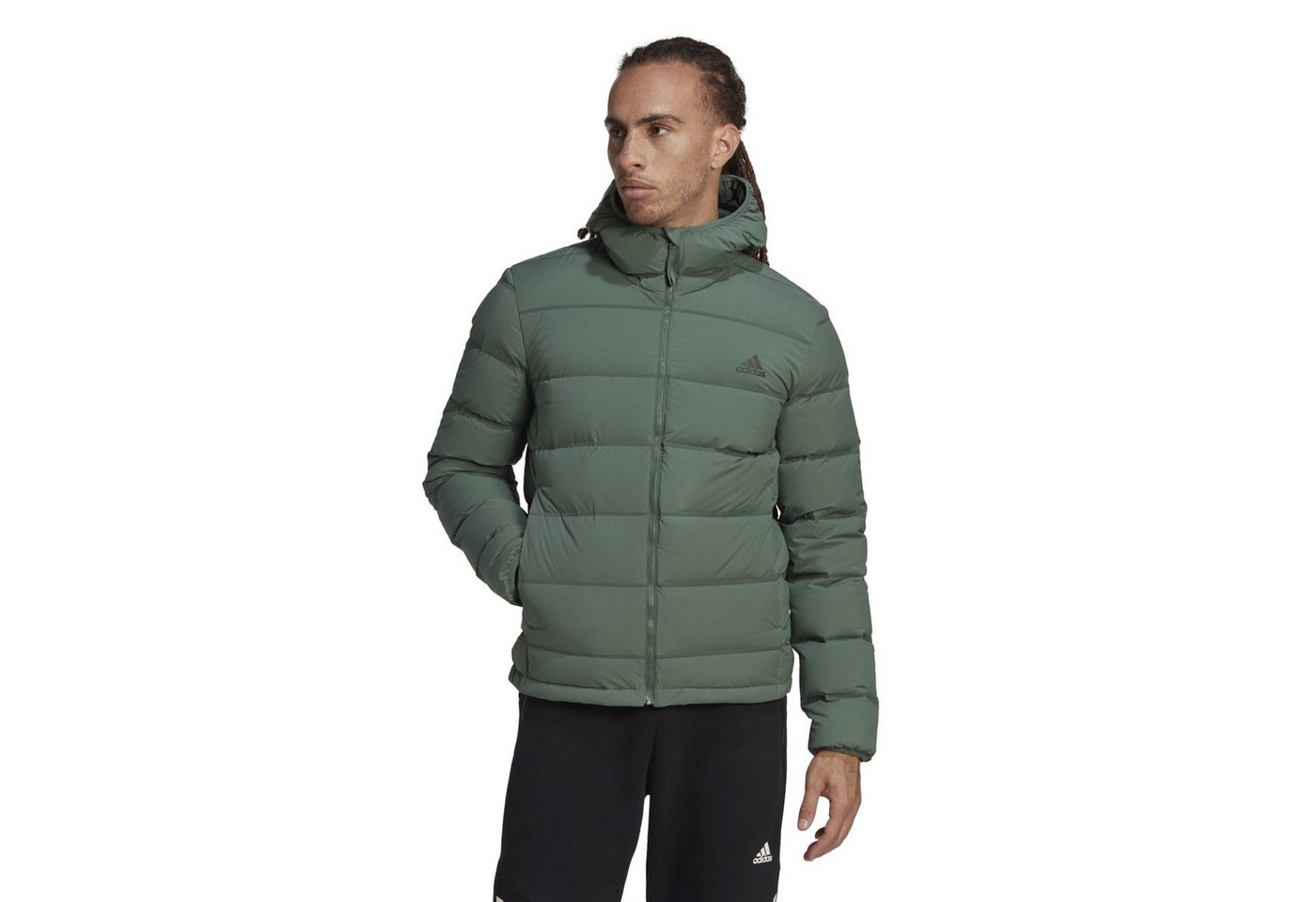 adidas Performance Winterjacke Winter-Daunenjacke Helionic Soft Hooded (wind- wasserabweisend) grün von adidas Performance